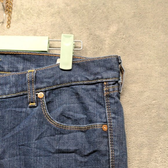 The Flirt Women Jeans Mid Rise Bootcut Leg Blue Dark Wash W:38 L:30 - Picture 10 of 16